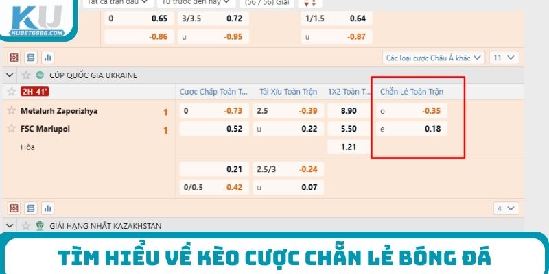 Tìm hiểu về kèo cược chẵn lẻ bóng đá
